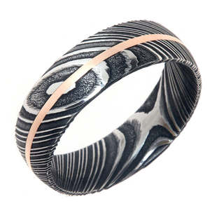 แหวนเหล็กดามัสกัสทำด้วยมือ - Product Image 1