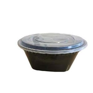 48oz PP Disposable Noodle <b>Bowl</b> <b>with</b> <b>Lid</b> Available in Black and White - Product Image 1