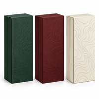 Coffret pliable pour bouteille de vin avec rabat aimanté, calage papier adapté et impression de marque