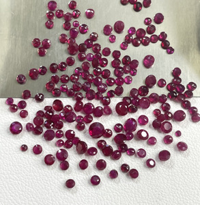 Natural Fine Quality Heated Burma <b>Ruby</b> Calibrated 2-3mm Round Cut Reddish Pink Color Loose Gemstones for Making Jewellery - Product Image 4