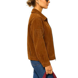 Chaqueta de Cuero de Gamuza, Estilo Elegante y Clásico, Construcción Duradera, Superficie Suave, Tejido Transpirable, Ligero y Ecológico - Product Image 6