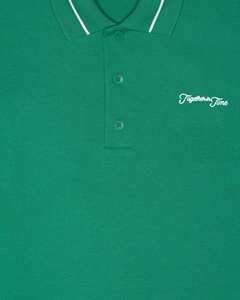 แขนสั้นของผู้ชายคุณภาพสูงสำหรับงานประจำผ้าฝ้ายโพลีเอสเตอร์พิมพ์ลายคอสีตัดกันปัก - Product Image 6