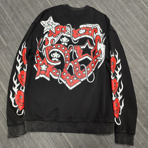 OEM Personnalisé DTG Impression Personnalisée Vintage Col Ras du Cou Surdimensionné Col Ras du Cou Délavé à l'Acide Sweatshirts pour Hommes - Product Image 6