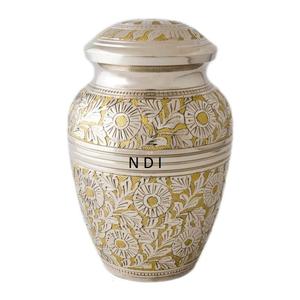 Urna de Metal decorativa hecha a mano de estilo europeo, urnas de cremación de recuerdo conmemorativo de cenizas para adultos únicas con diseño único - Product Image 5