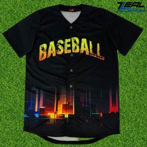 Maillot de baseball personnalisé Maillot de softball personnalisé Broderie par impression par sublimation Vente en gros Maillot de baseball rayé fabriqué au Pakistan - Product Image 1