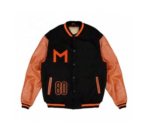 High Quality Wool Varsity <b>Jacket</b> <b>Men</b> Chenille Embroidery Leather Sleeves Custom Baseball Letterman Varsity <b>Jacket</b> - Product Image 1