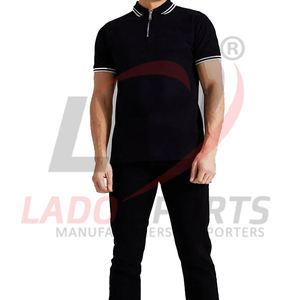Moda de alta calidad de marca de color sólido Polos Camiseta Polo para hombre - Product Image 3