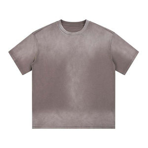 2025 alta calidad Hip Hop Boxy Drop Shoulder ácido lavado hombres camiseta algodón pesado de gran tamaño 180 gramos tela bordada Logo - Product Image 4