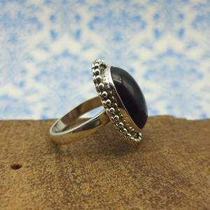 Bague pour femme élégante en argent massif 925 de haute qualité Ensemble de pierres précieuses améthyste africaine audacieuse Bijoux fins pour les mariages et les fêtes - Product Image 3