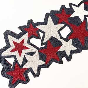 Camino de Mesa con Bordado Floral, Cuentas de Vidrio de Alta Calidad, Centro de Mesa Decorativo Tejido para Mesa de Comedor, Decoración del Hogar, Hecho a Mano - Product Image 1