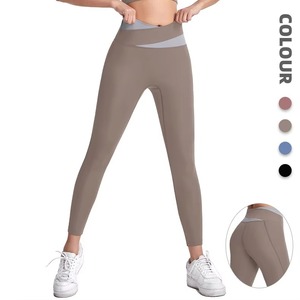 Women Yoga <b>Leggings</b> Seamless Fitness Pants <b>High</b> <b>Waist</b> <b>Tummy</b> <b>Control</b> Sport Tight Quick Dry Elastic Gym Wear for Exercise - Product Image 1