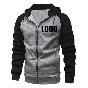 เสื้อฮู้ดดี้ผู้ชายดีไซน์ล่าสุด สีตัดกัน ปักโลโก้ตามสั่ง ผ้าฟลีซคอตตอน 100% ราคาถูก สำหรับฤดูหนาว - Product Image 4