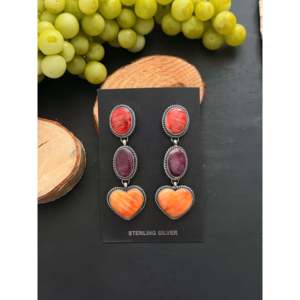 Pendientes Colgantes de Plata de Ley con Forma de Ostra Espinosa y Corazón de Kevin Billah, Ideales para Regalo - Product Image 1