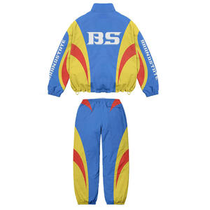 Más tamaño personalizado chándal cortavientos al por mayor Casual Joggers conjunto Venta caliente calle pista cortavientos otoño chándal para hombres - Product Image 3