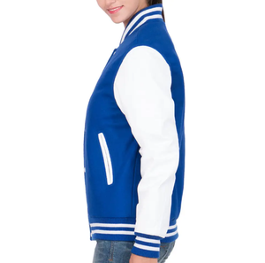 Blouson aviateur Letterman Varsity College en laine de grande taille pour femmes avec logo personnalisé en gros - Product Image 6