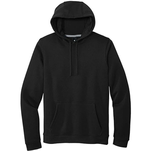 Vente en gros Pull à capuche oversize noir jais avec ourlet côtelé poignets épaules tombantes décolleté croisé motif solide - Product Image 6