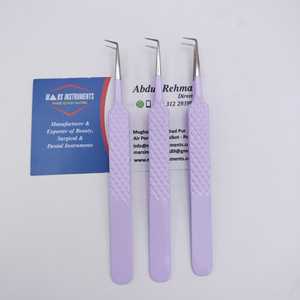 Pinzas de extensión de pestañas profesionales de acero inoxidable de alta calidad sostenibles con agarre perfecto y Punta puntiaguda - Product Image 5