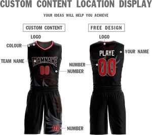 2023 camiseta de baloncesto atlética personalizada para hombres/mujeres/niños ropa deportiva personalizada nombre Número sublimación técnica estilo pantalones cortos - Product Image 3
