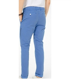 Pantalon chino personnalisé de haute qualité pour hommes, coupe ajustée, taille moyenne, style hip-hop, en coton extensible, avec fermeture éclair, respirant - Product Image 4
