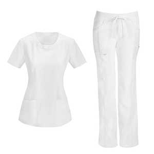 Uniformes de hospital clásicos de alta calidad para mujer, conjunto de uniforme de enfermería a la moda, tela de punto, ropa médica de alta calidad - Product Image 5