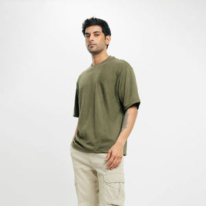 Camiseta de color sólido para hombre, camisetas personalizadas de gran tamaño de ajuste liso personalizadas de alta calidad, todos los colores, demanda personalizada - Product Image 2