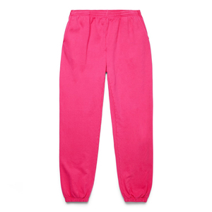 Venta caliente hecho a medida de las mujeres rosa de invierno pantalones de chándal conjunto 100% algodón polar cintura elástica Anti-Pilling transpirable plano Casual - Product Image 2
