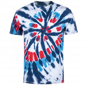 Camiseta de Alta Calidad para Hombre, Ropa 100% Algodón, Cuello Redondo, Manga Corta, Camiseta con Diferentes Colores Tie-Dye - Product Image 1