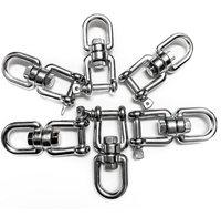 Anneau pivotant en acier inoxydable argenté à rotation 360° pour balançoire, accessoire de suspension pour balançoire arboricole, danse aérienne, marine