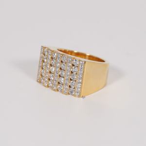 Intemporel Sophistication Mens Hip Hop Anneau Moissanite Ronde Brilliant Cut Diamant avec 925 Sterling Silver Weddings Wholesale - Product Image 3