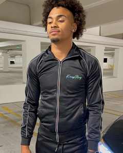 Survêtement en polyester pour hommes Ensemble de jogging survêtement personnalisé Ensemble de jogging piste vierge marque privée Ensemble de survêtement pantalon de survêtement et sweat à capuche pour hommes - Product Image 4