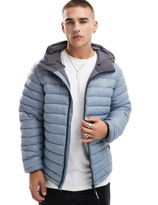 Mens Down Fill Windproof <b>Waterproof</b> <b>Jacket</b> Lightweight Insulated Warm Hooded Winter Breathable <b>Padded</b> <b>Jacket</b> Outdoor Wear - Product Image 1