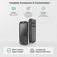 Hyatta Modelo 4, Terminal Portátil Industrial de Doble Motor, 243g, Escáner 2D, Teclado Físico de 26 Teclas, IP68, Android 11, 5100mAh, NFC, 4G