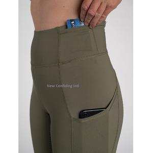 Culottes d'équitation populaires pour dames Leggings de cheval Vêtements équestres élégants Collants d'équitation personnalisés avec poches pratiques pour téléphone - Product Image 3