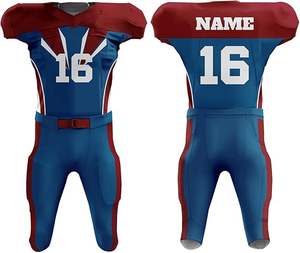 Conjunto de ropa deportiva transpirable de uniforme de fútbol americano de tendencia superior con impresión de sublimación deportiva en tela de poliéster - Product Image 3