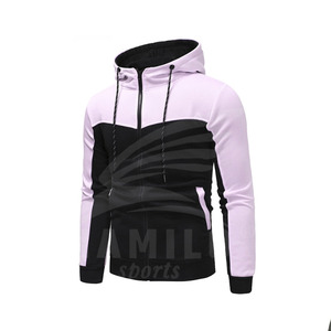 Ensemble de survêtement décontracté pour homme en coton 100% personnalisable avec fermeture éclair, doublure en polaire, séchage rapide et respirant - Product Image 2
