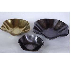 ชามอลูมิเนียมหล่อทองเหลืองหยาบพร้อมที่จับชามโลหะทรงกลมขนาดใหญ่ตกแต่งบ้าน - Product Image 4