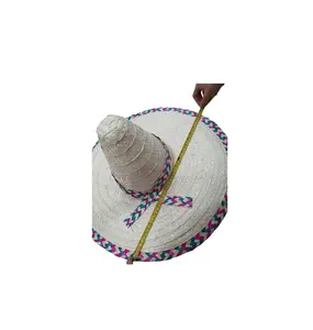 Vietnam fabrika düz Sombrero meksika şapka doğal/bej hasır şapka elbise parti kostüm için parti şapka sandy99gdgmailcom