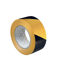 LongLife Nastro Adesivo in Tessuto, Bandware, autoadesivo, 100mm (L), rivestito. Nero Giallo striato verso destra - LGGW100-SGR - Product Image 1