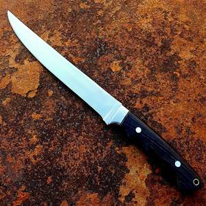 Couteau à filet fait main personnalisé Couteau à filet en acier damas avec gaine en cuir - Product Image 1