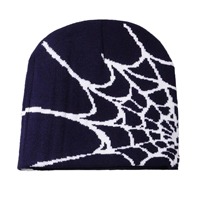 Gorro Unisex Cálido y Grueso para Exteriores, Tejido Jacquard con Patrón de Letras, Impresión Digital, 100% Acrílico, Ajustable para Uso Diario