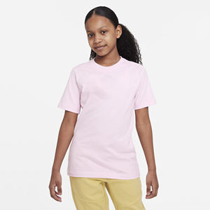 Verano 2023 cuello redondo manga corta niños camiseta personalizada Color sólido en blanco niñas camiseta ropa para niños - Product Image 1