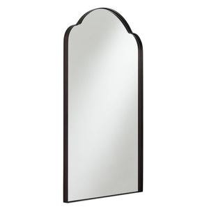 Miroir mural en métal noir moderne du milieu du siècle avec cadre design, miroir décoratif de luxe pour salon, chambre à coucher et cadeaux - Product Image 6