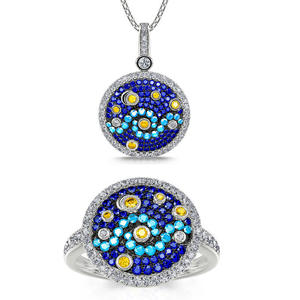 Conjunto de Joyería de Plata de Ley Inspirado en la Noche Estrellada de Jeulia Pure Night - Product Image 1