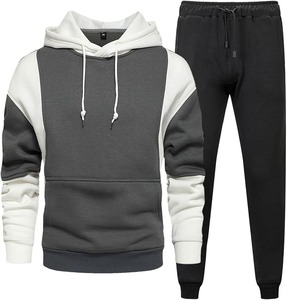 Haute qualité 320 GSM unisexe coton Polyester survêtement ensemble Logo personnalisé hiver pantalons de survêtement à capuche coupe-vent respirant pour hommes - Product Image 5
