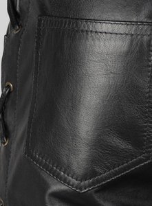 Pantalones de Cuero Casuales de Longitud Regular con Botones Rectos, Ligeros y de Alta Calidad, con Tela Transpirable de Secado Rápido y Resistente al Viento - Product Image 5