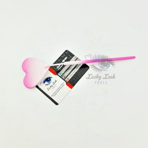 กระจกขนตาสแตนเลสรูปหัวใจสองเฉดอุปกรณ์ต่อขนตาสีชมพูสีขาวติดกระจกทำหน้าที่ตรวจสอบสินค้าตามต้องการ - Product Image 5