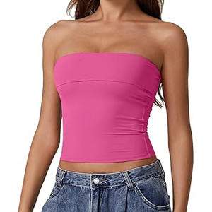 New Fashionable One <b>Collar</b> <b>Womens</b> Tank Tops 2024 Summer Sexy Slim Zipper Boutique Wholesale - Product Image 3