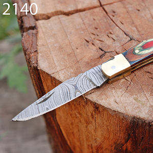 Cuchillo de supervivencia multifunción para acampar con hoja de acero, mango de madera, cuchillo de bolsillo inoxidable para cortar, compatible con OEM - Product Image 4