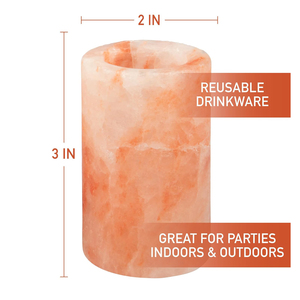 100% Juego de vasos de chupito de sal rosa del Himalaya orgánica Estilo de amor hecho a mano con estilo para Tequila, vino y decoración natural - Product Image 3