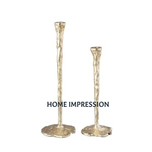 Juego de 3 candelabros hechos a mano de Metal pulido dorado, calidad de lujo, mejor venta, portavelas decorativo para el hogar y el restaurante - Product Image 4